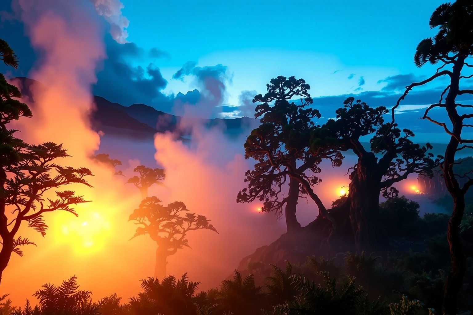 Sognare vulcani simbolizza trasformazione e forze interiori potenti.