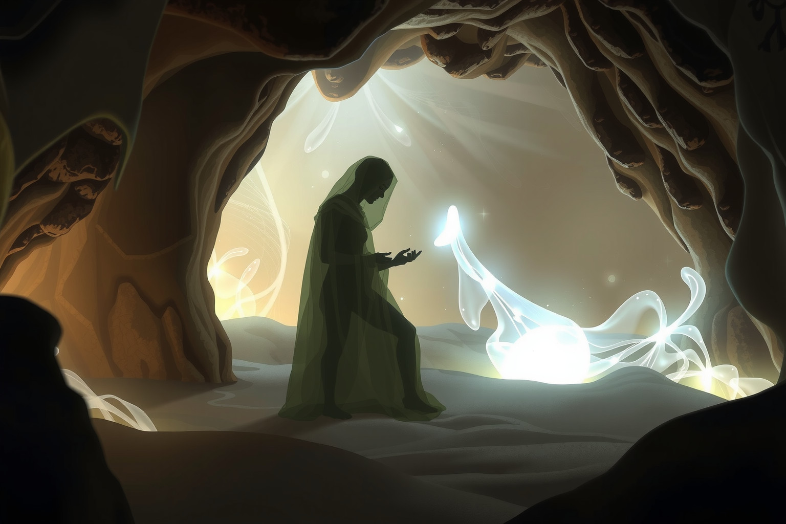 Sognare un abitante della caverna che costruisce simboleggia rinnovamento interiore.