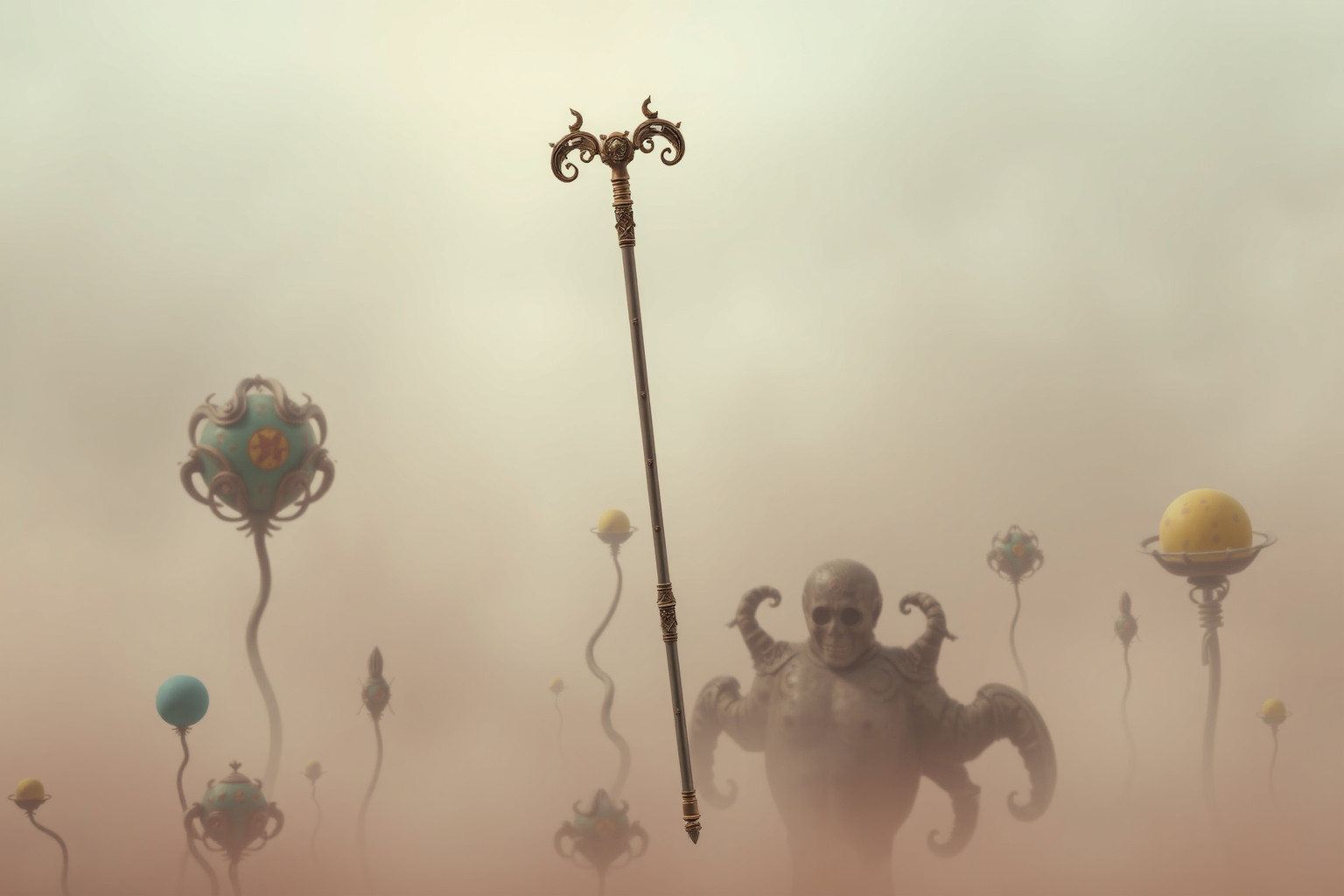 Sognare un bastone insolito simboleggia saggezza nascosta e potere.