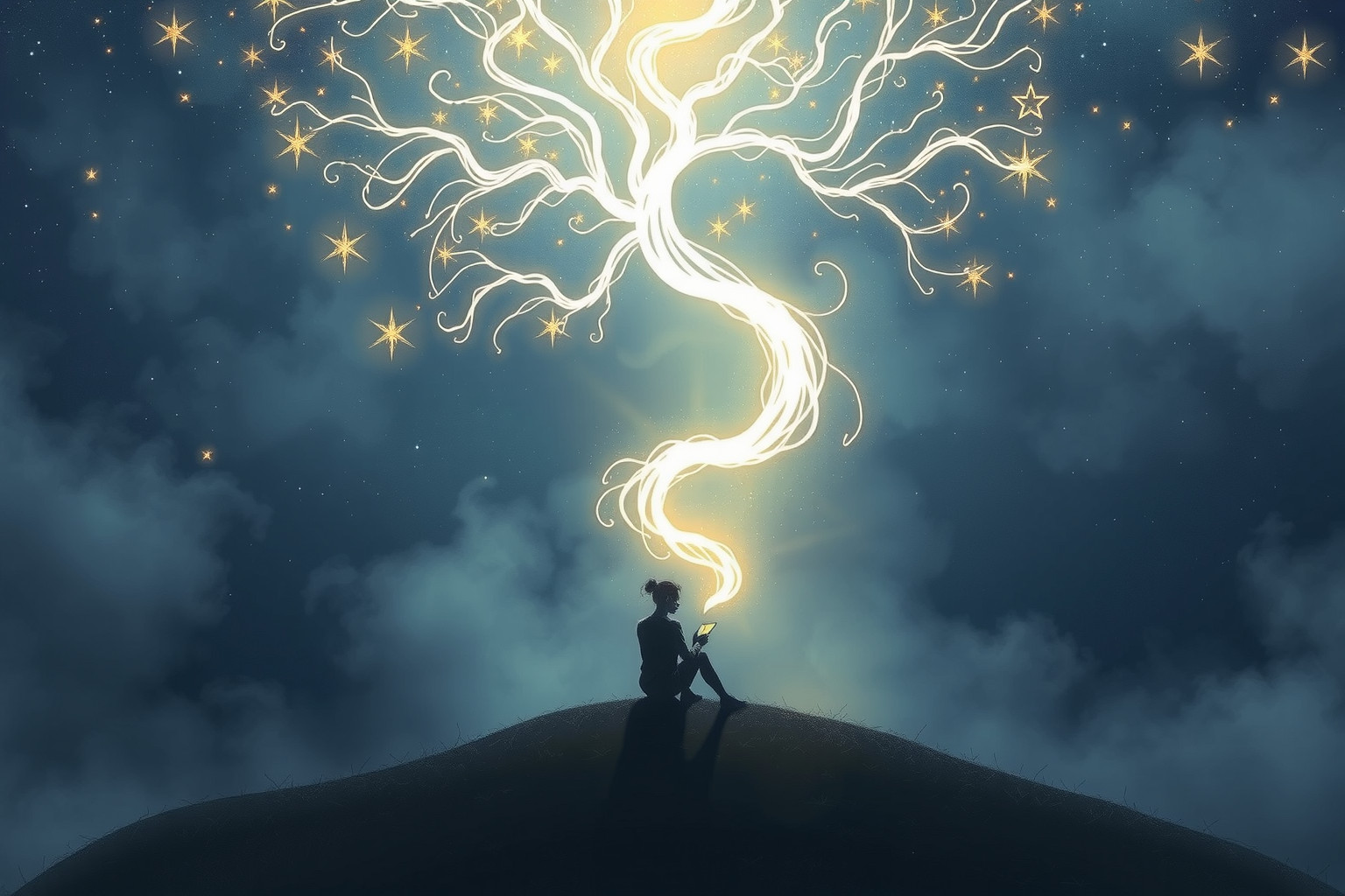 Sognare un eremita che scrive simboleggia intuizione e riflessione profonda.