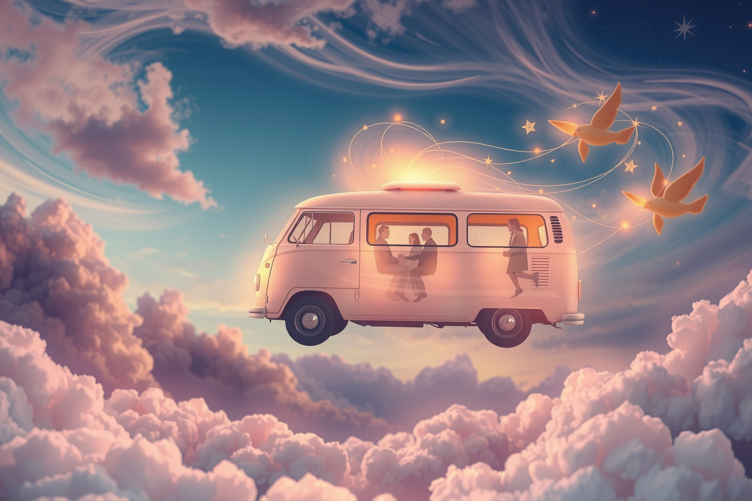 Sognare un furgone con amici simboleggia unione e avventure condivise.