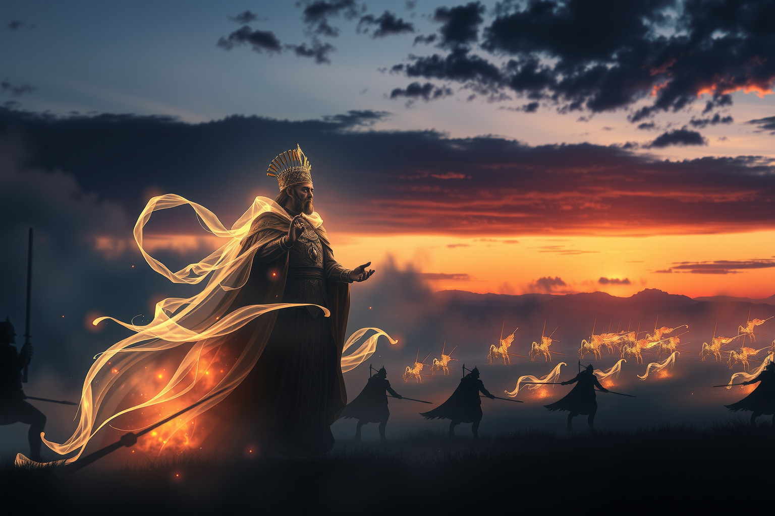 Sognare un imperatore in guerra simboleggia conflitti interiori e potere.