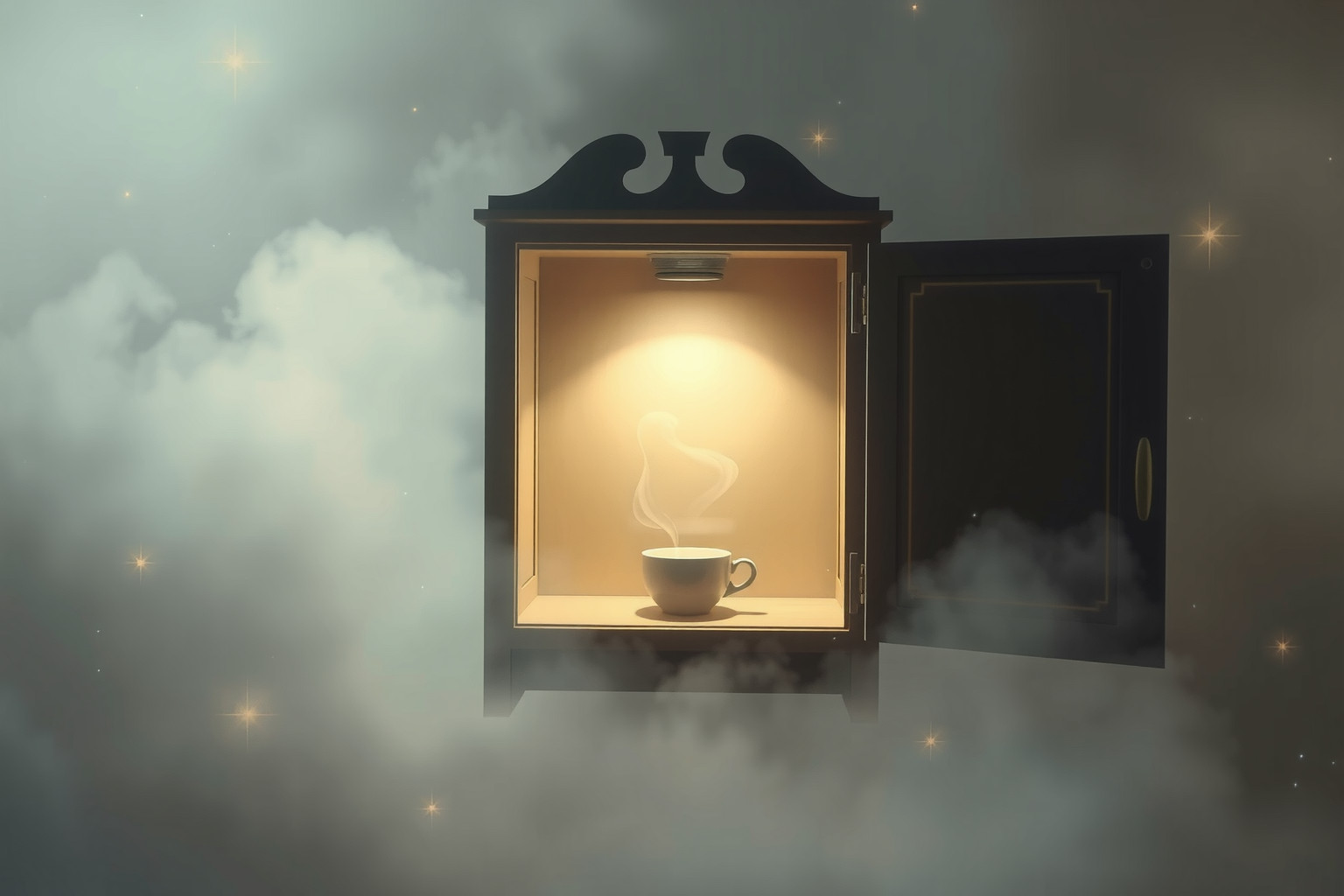 Sognare un mobiletto per caffè vuoto simboleggia mancanza di energia.