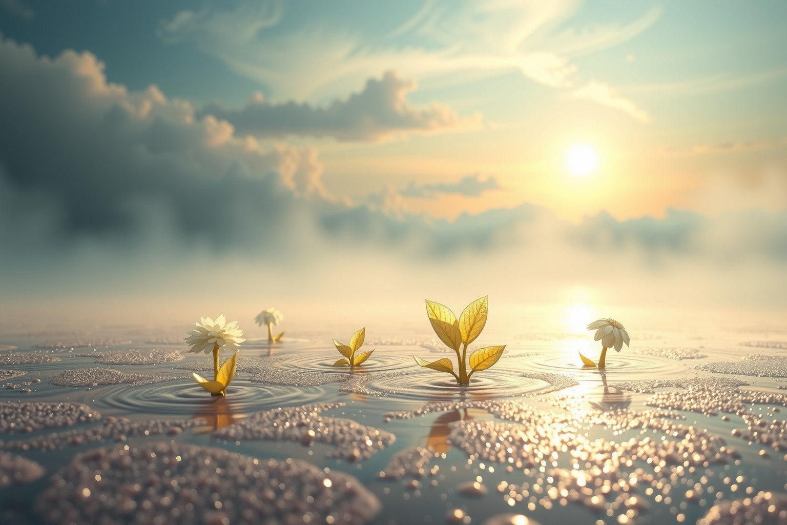 Sognare un nuovo inizio dopo il diluvio simboleggia rinascita spirituale.