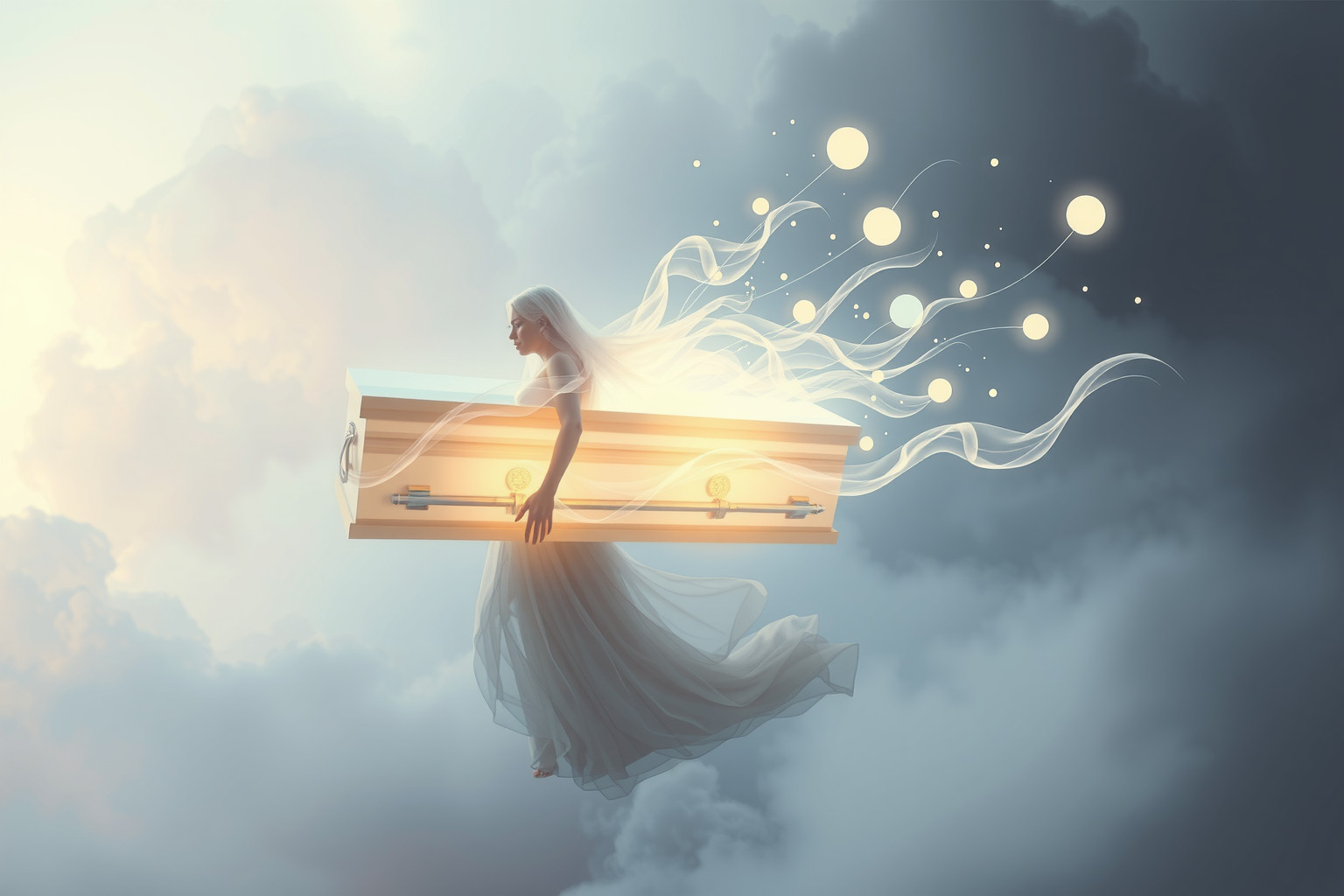 Sognare un portatore di bara parlante indica cambiamenti imminenti profondi.