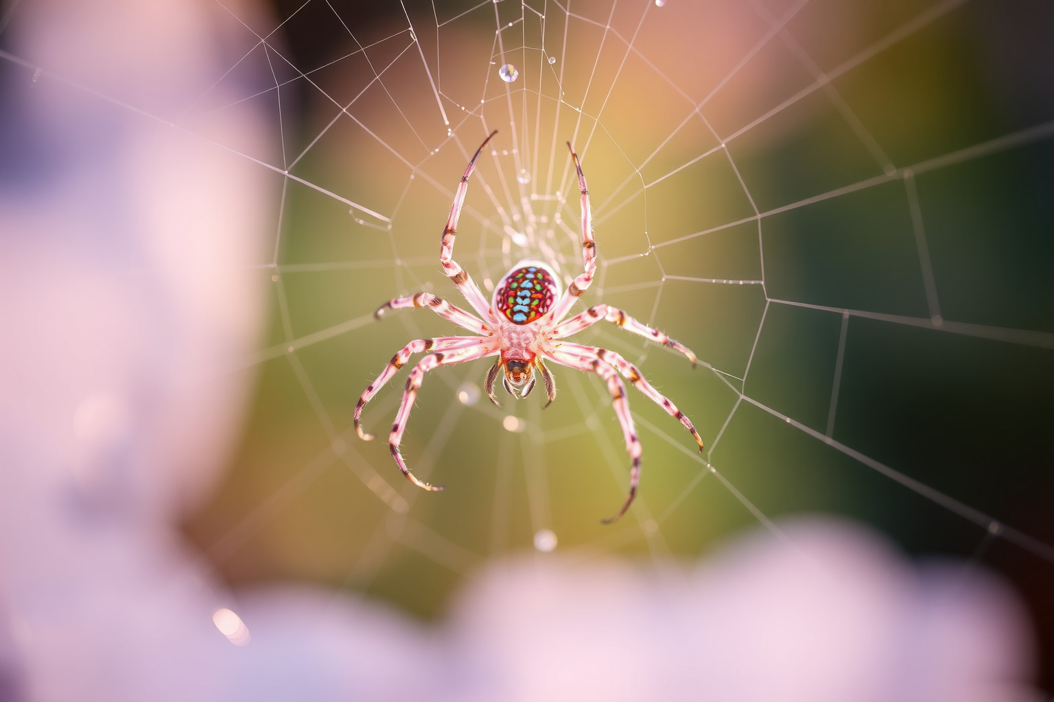 Sognare un ragno colorato simboleggia creatività e trasformazione personale.