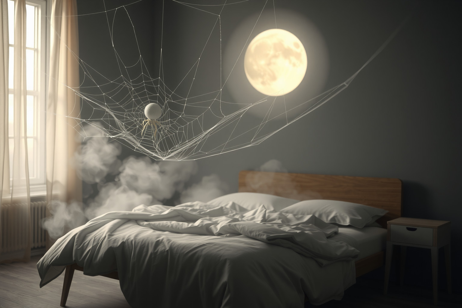 Sognare un ragno nel letto simboleggia insidie personali imminenti.