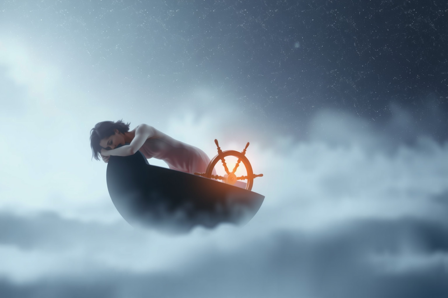 Sognare un timoniere che dorme indica perdita di controllo nella vita.