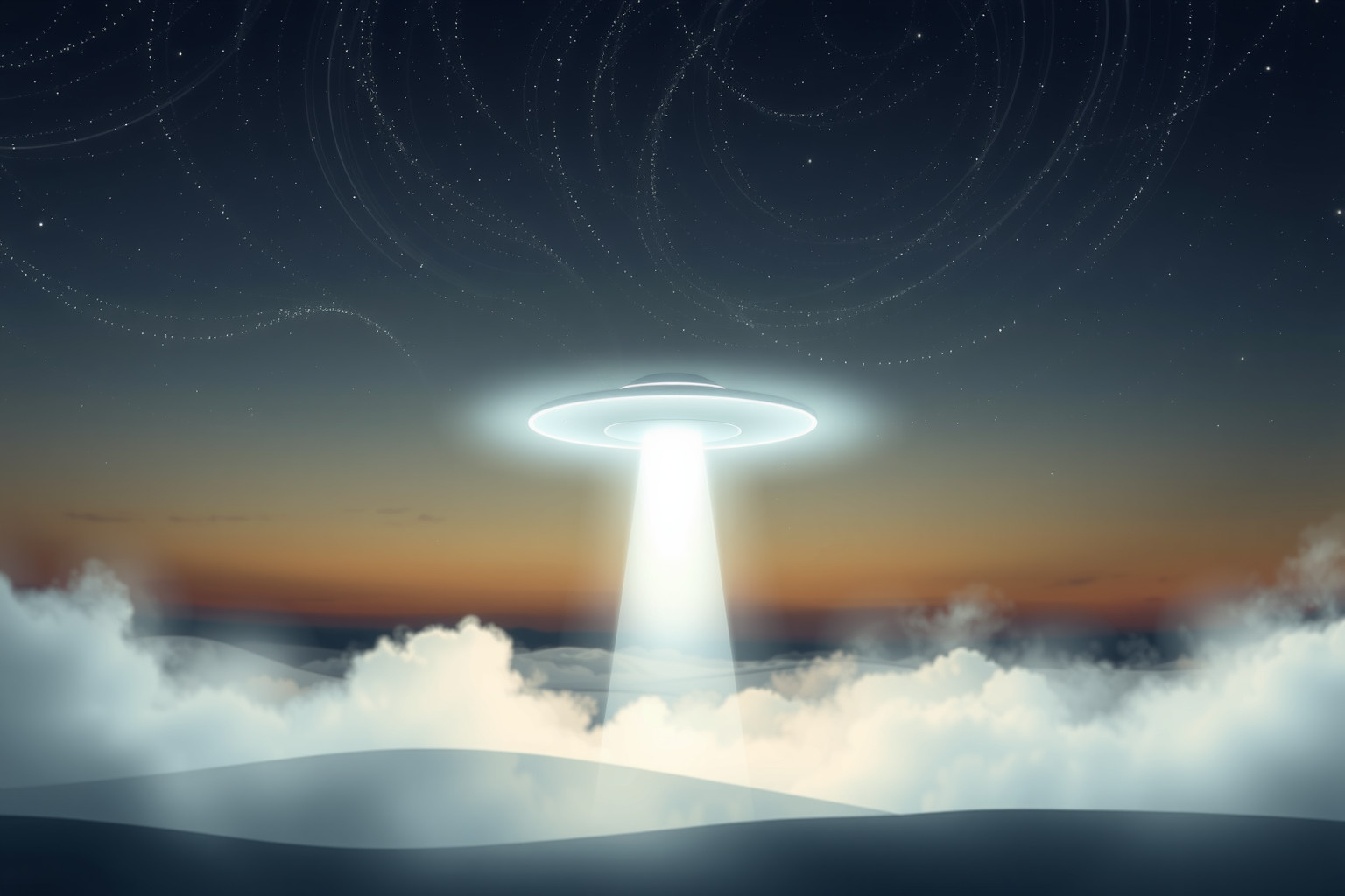 Sognare un UFO silenzioso indica misteri interiori non ancora svelati.