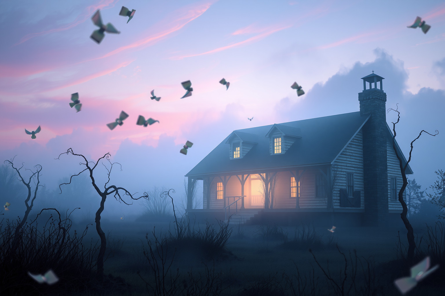 Sognare una casa colonica abbandonata simboleggia paure interiori nascoste.