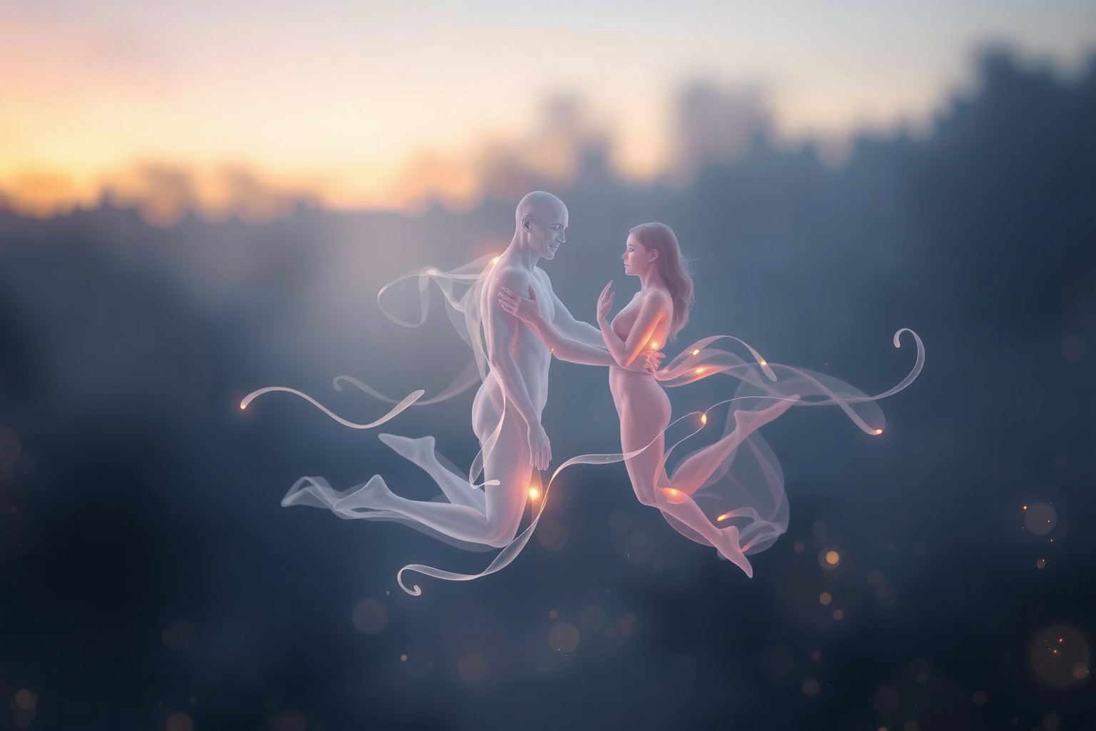 Sognare coppia innamorata che si allontana simboleggia paure relazionali.