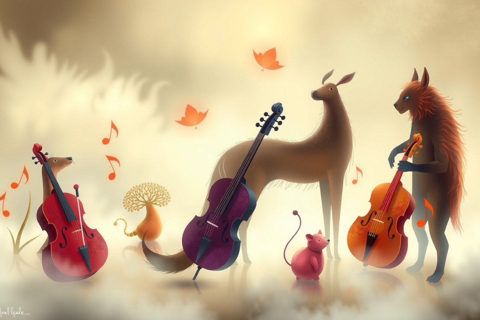 Sognare fanfare di animali simboleggia gioia e collaborazione spontanea.