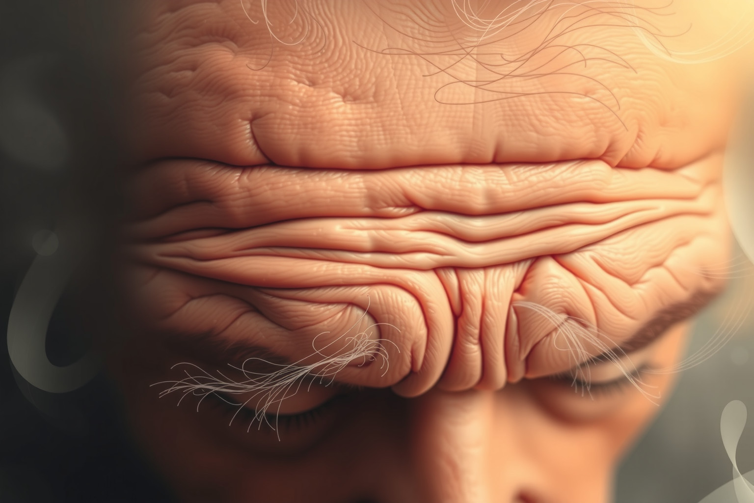 Sognare una fronte rugosa segnala ansie legate all’età e responsabilità.