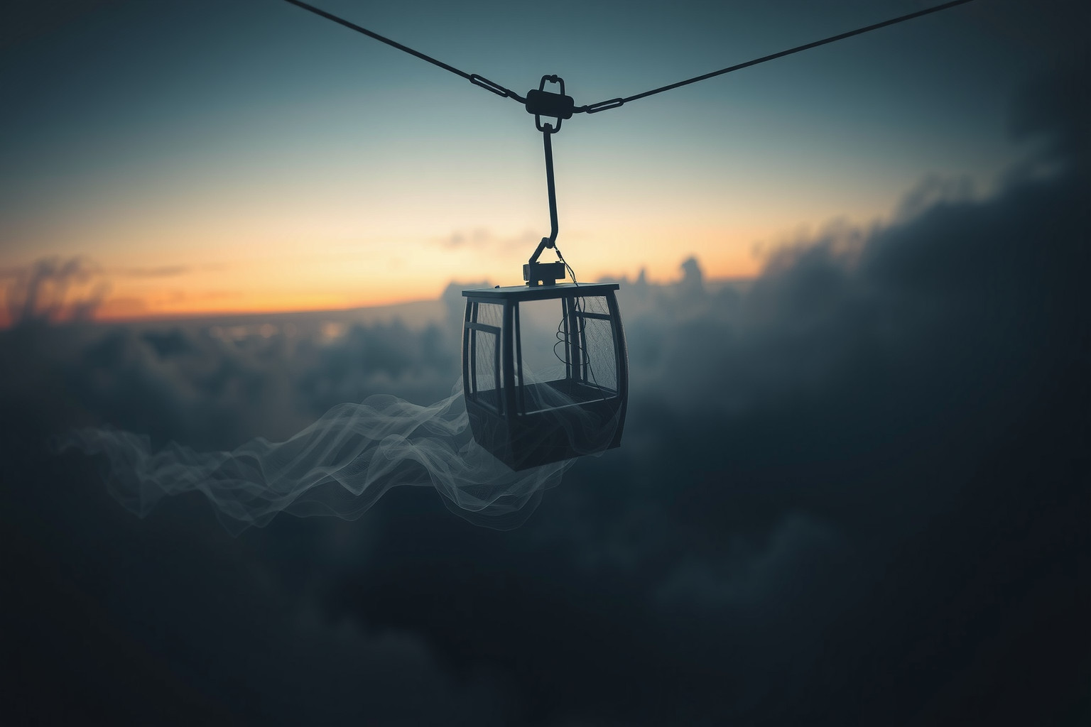 Sognare funivia rotta riflette ansia per perdita di controllo personale.