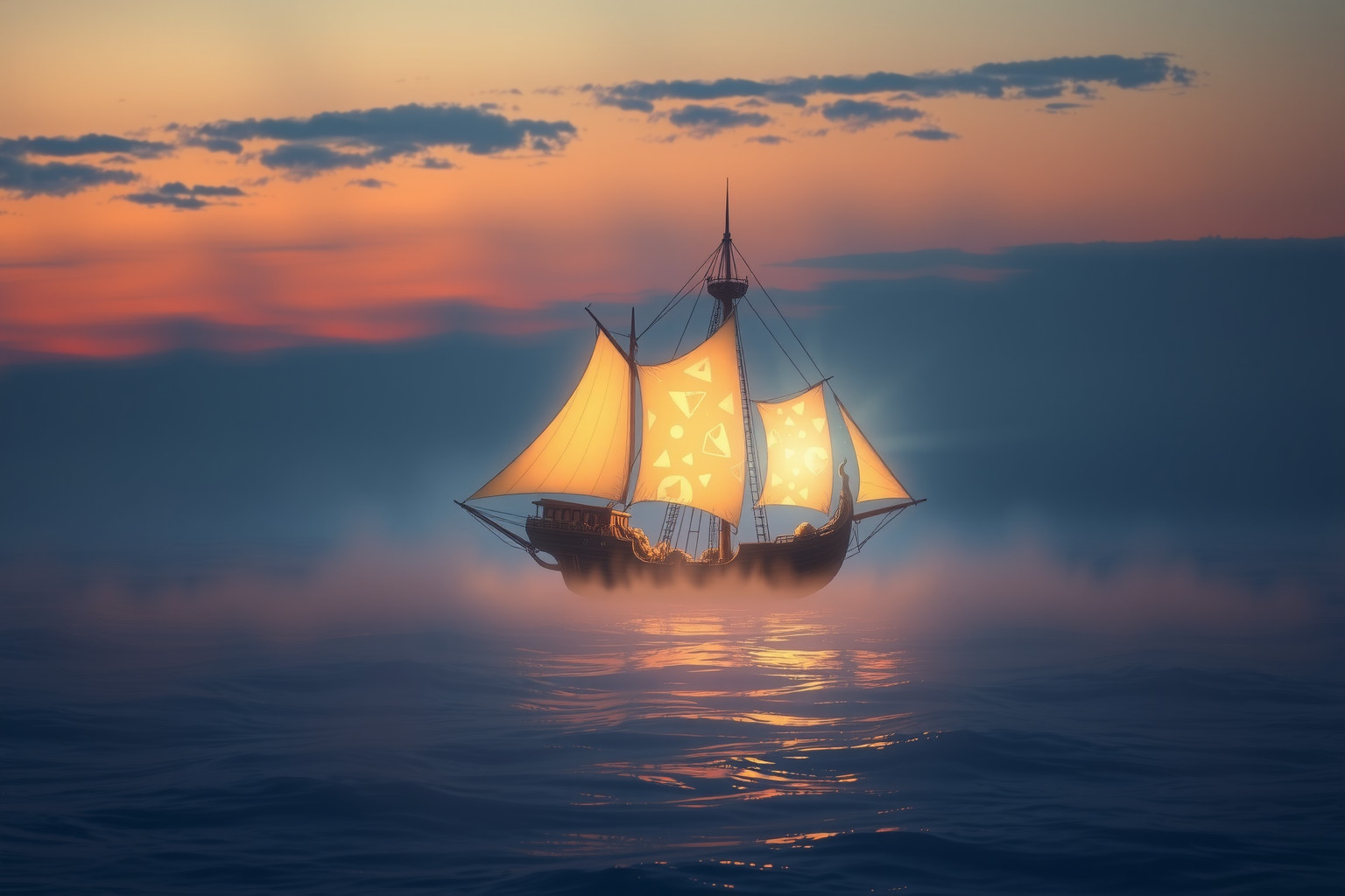 Sognare una galea ricca di tesori simboleggia prosperità imminente.