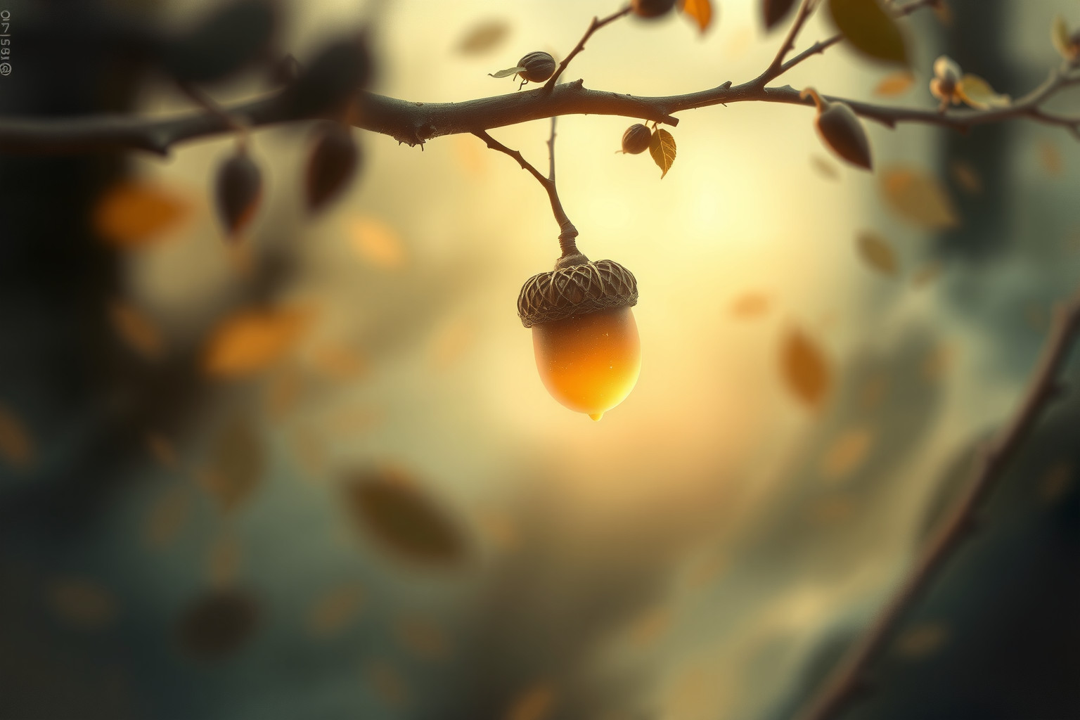 Sognare ghianda che cade indica cambiamenti imminenti o opportunità perse.