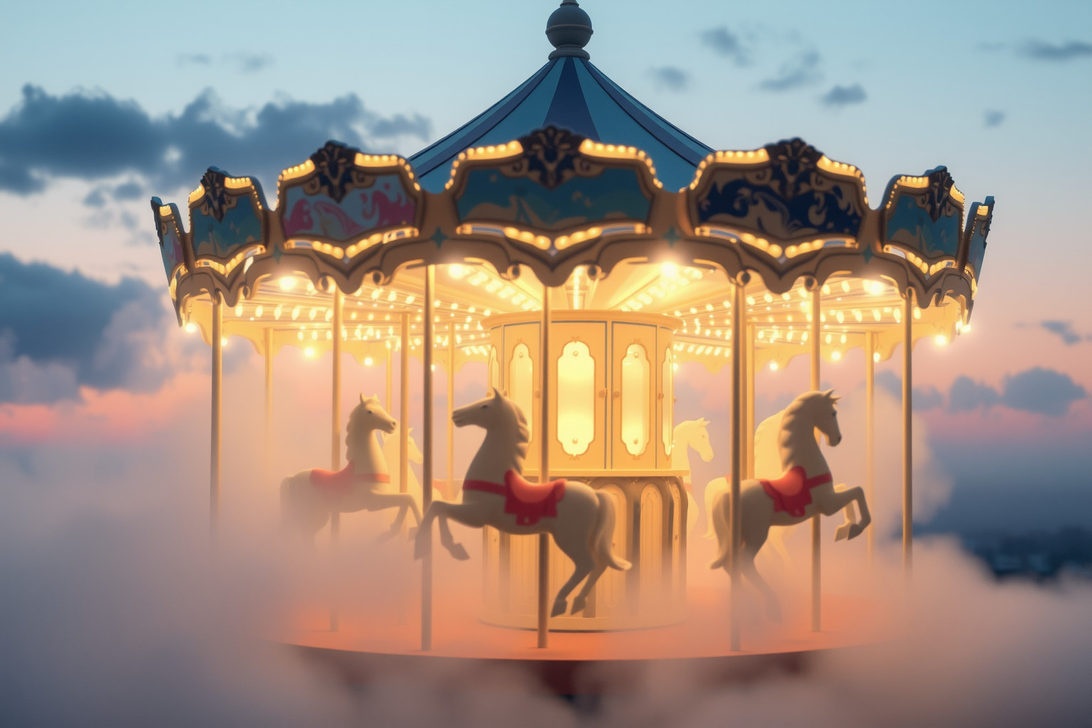 Sognare cavalcare una giostra evoca dolci ricordi d'infanzia perduta.