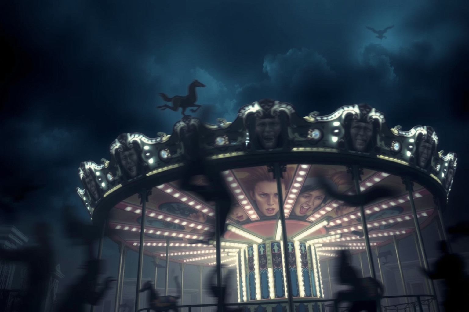 Sognare una giostra horror riflette ansie profonde e paure nascoste.