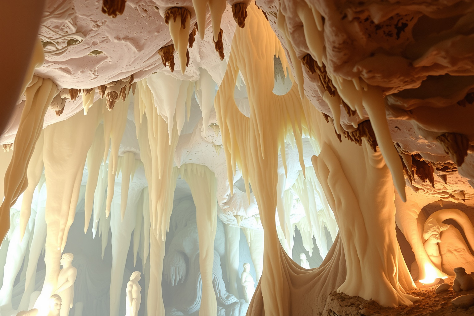 Sognare stalattiti simboleggia segreti nascosti e introspezione profonda.