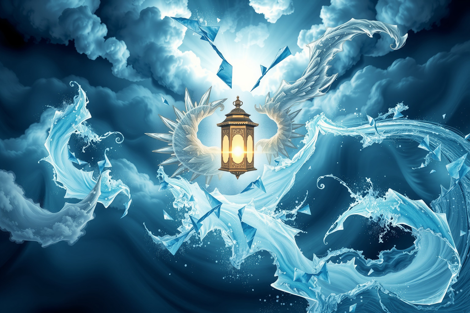 Sognare lanterna accecante in tempesta riflette caos emotivo profondo.