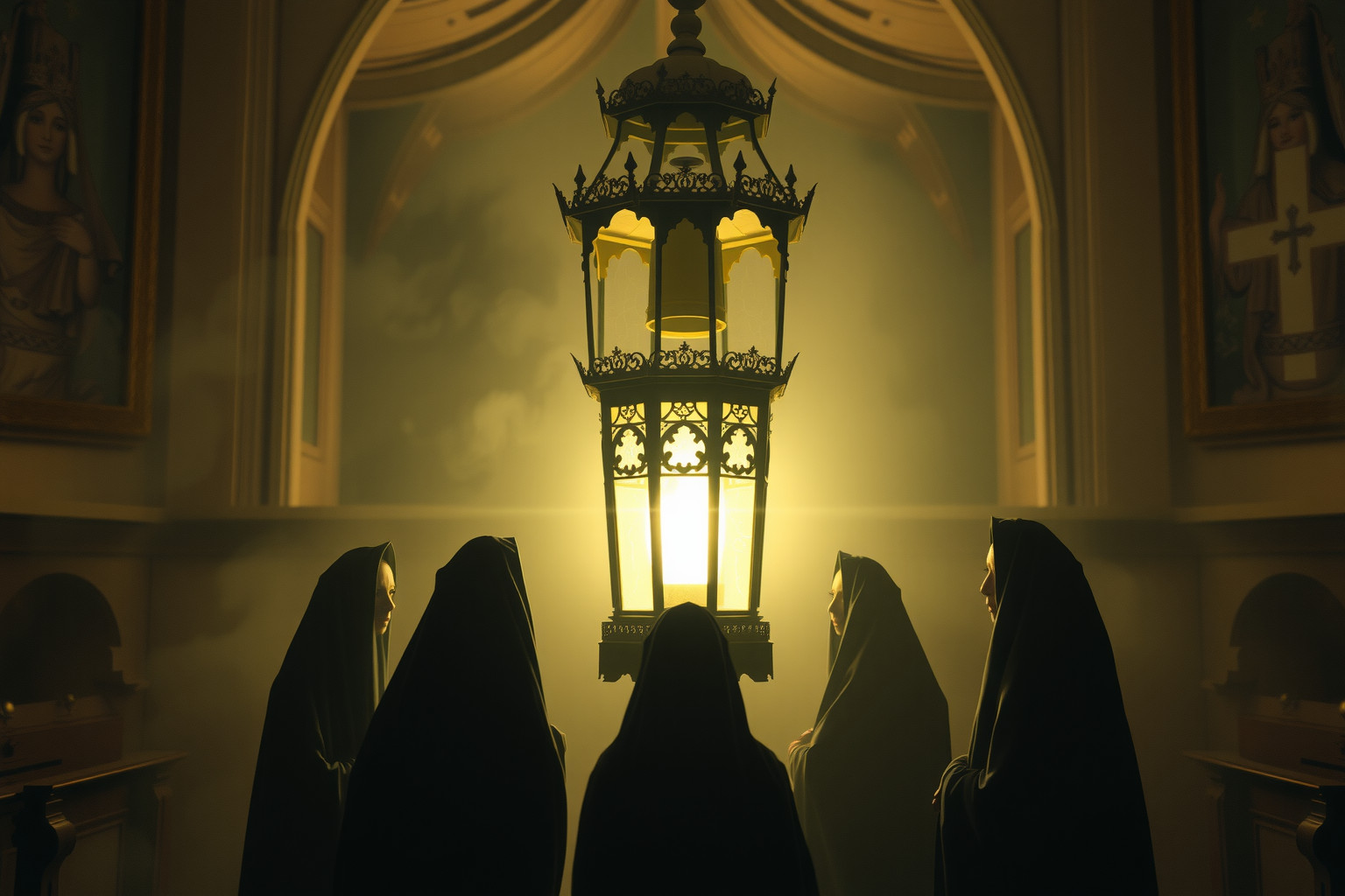 Sognare lanterna accecante in chiesa simboleggia falsa spiritualità nascosta.
