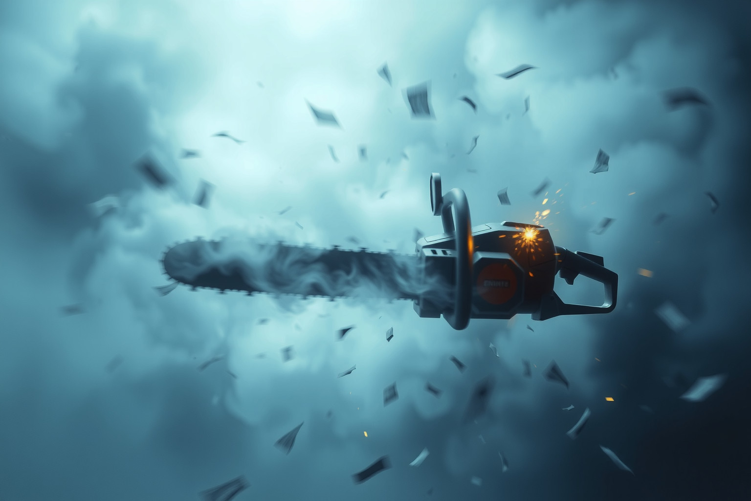 Sognare una sega a catena che cade indica imprevisti imminenti.