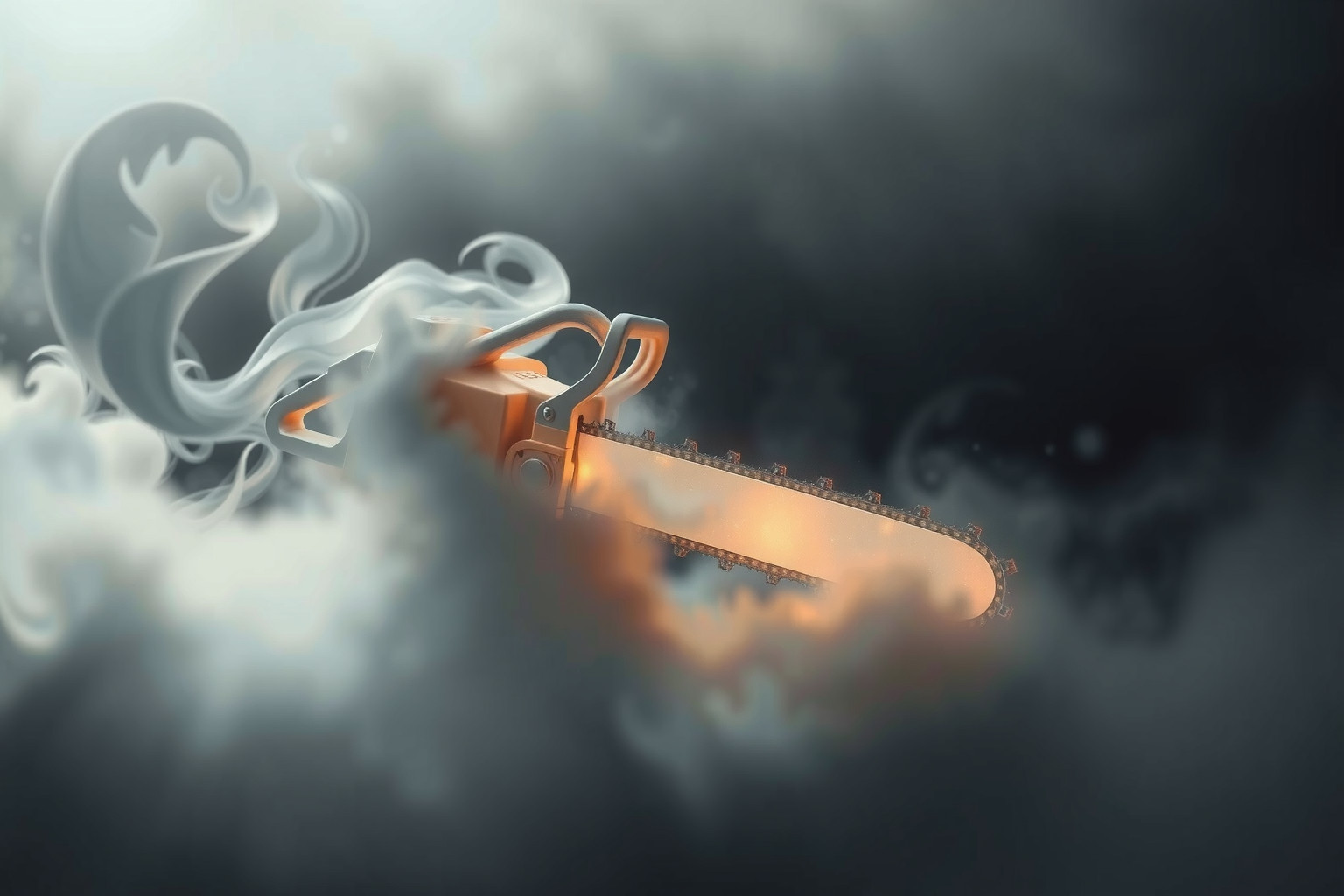 Sognare una sega a catena silenziosa rivela minacce invisibili imminenti.