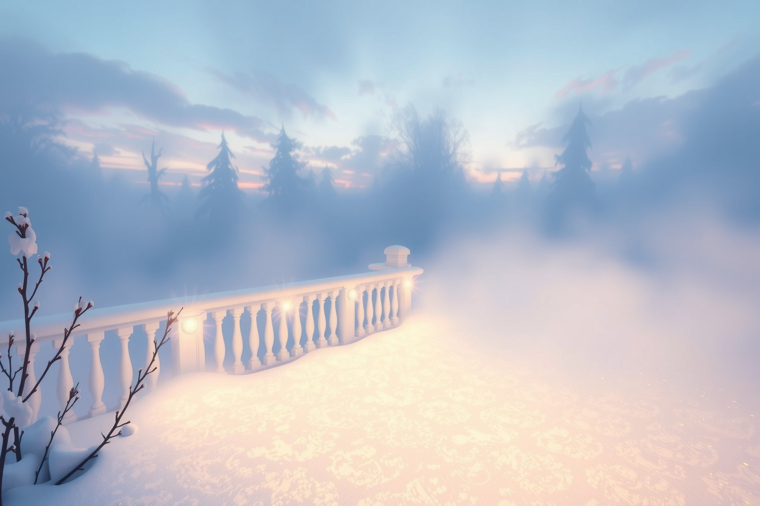 Sognare una terrazza innevata simboleggia freddezza emotiva e isolamento.