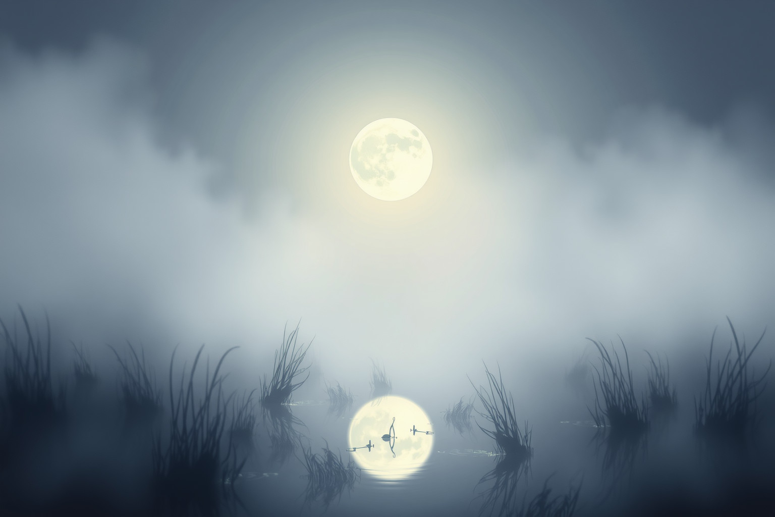 Sognare torbiera illuminata dalla luna simboleggia intuizione e mistero.