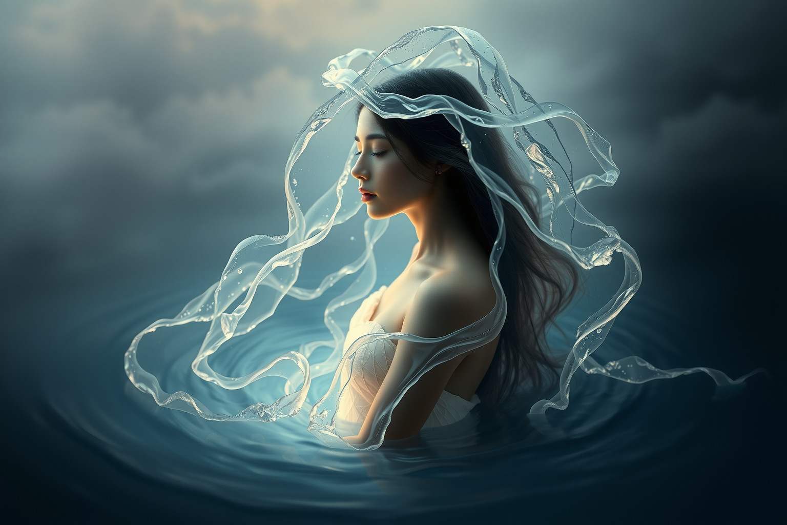 Sognare una vergine di lago intrappolata simboleggia emozioni bloccate.