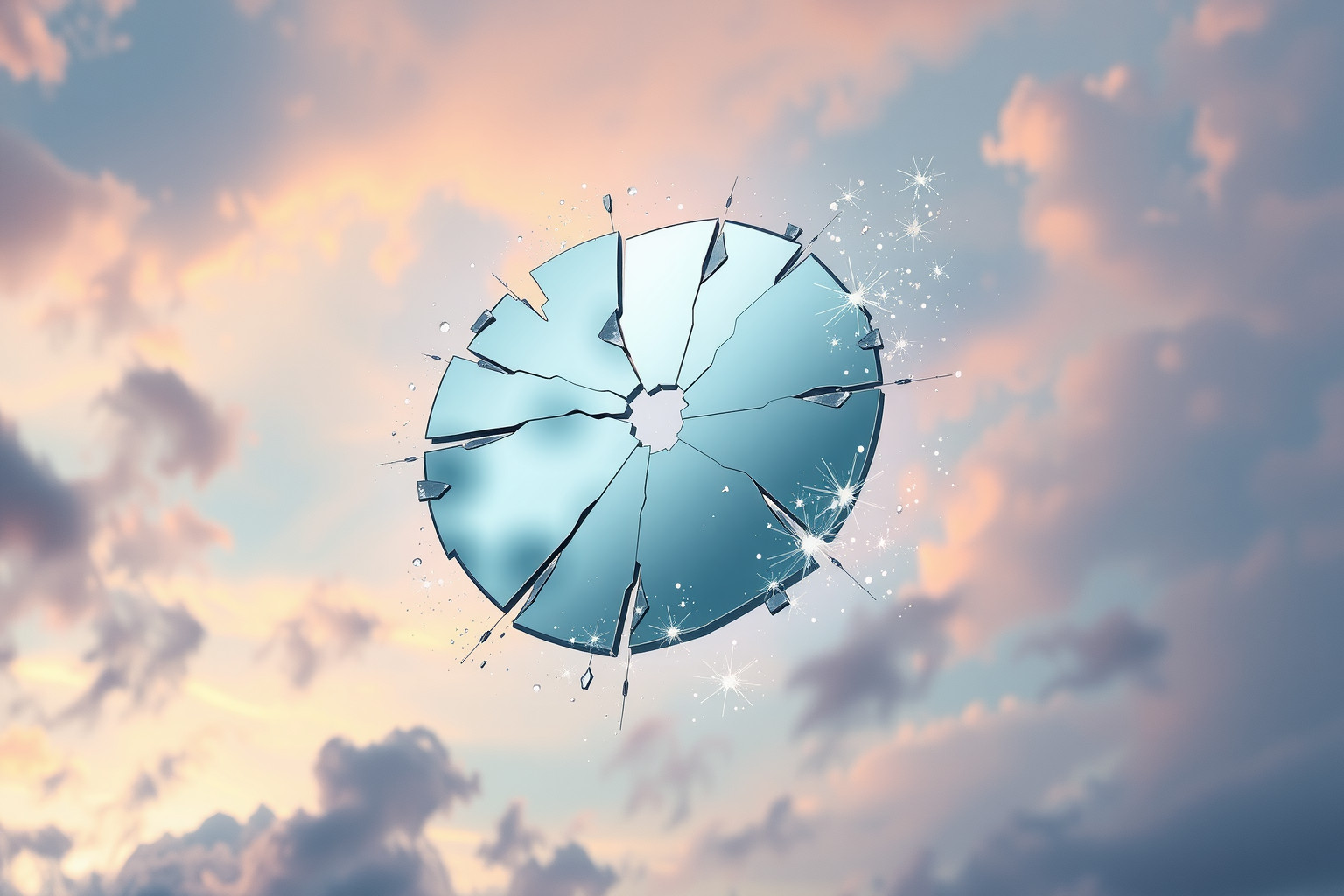 Sognare uno specchio rotto simboleggia rottura e trasformazione interiore.