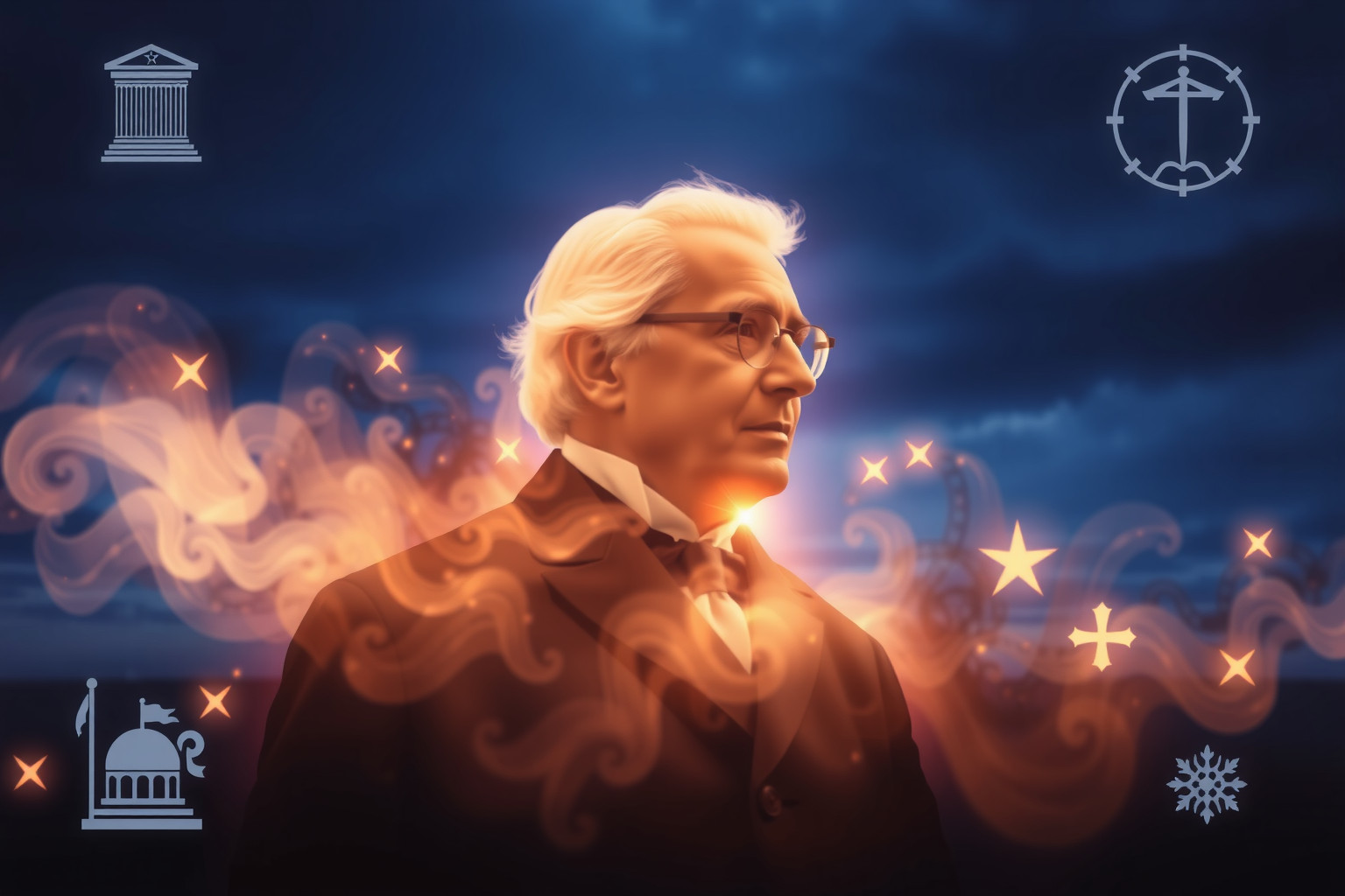 Sognare uno statista antico simboleggia saggezza e leadership perduta.