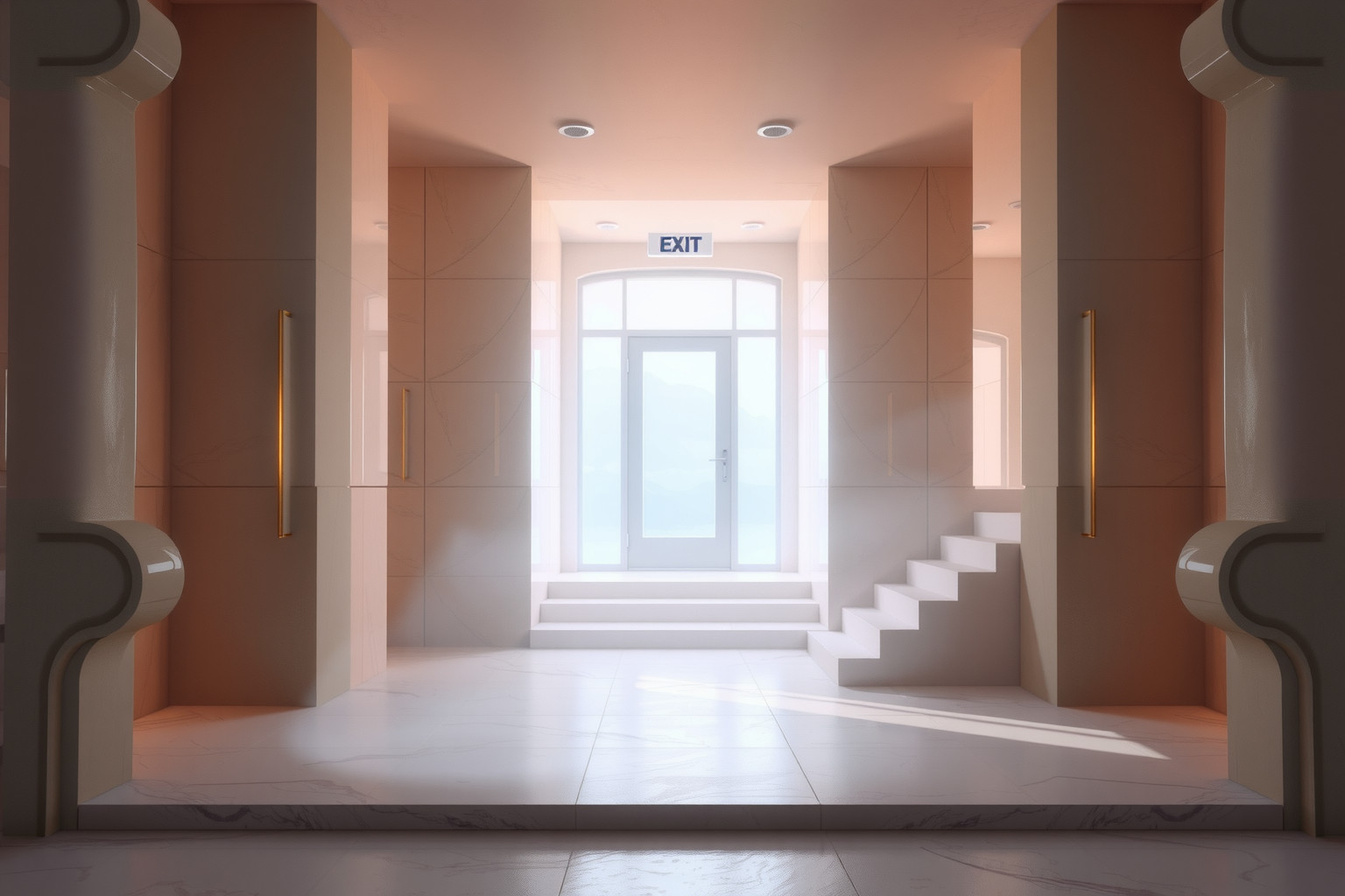 Sognare un'uscita di emergenza rappresenta vie di fuga sicure.