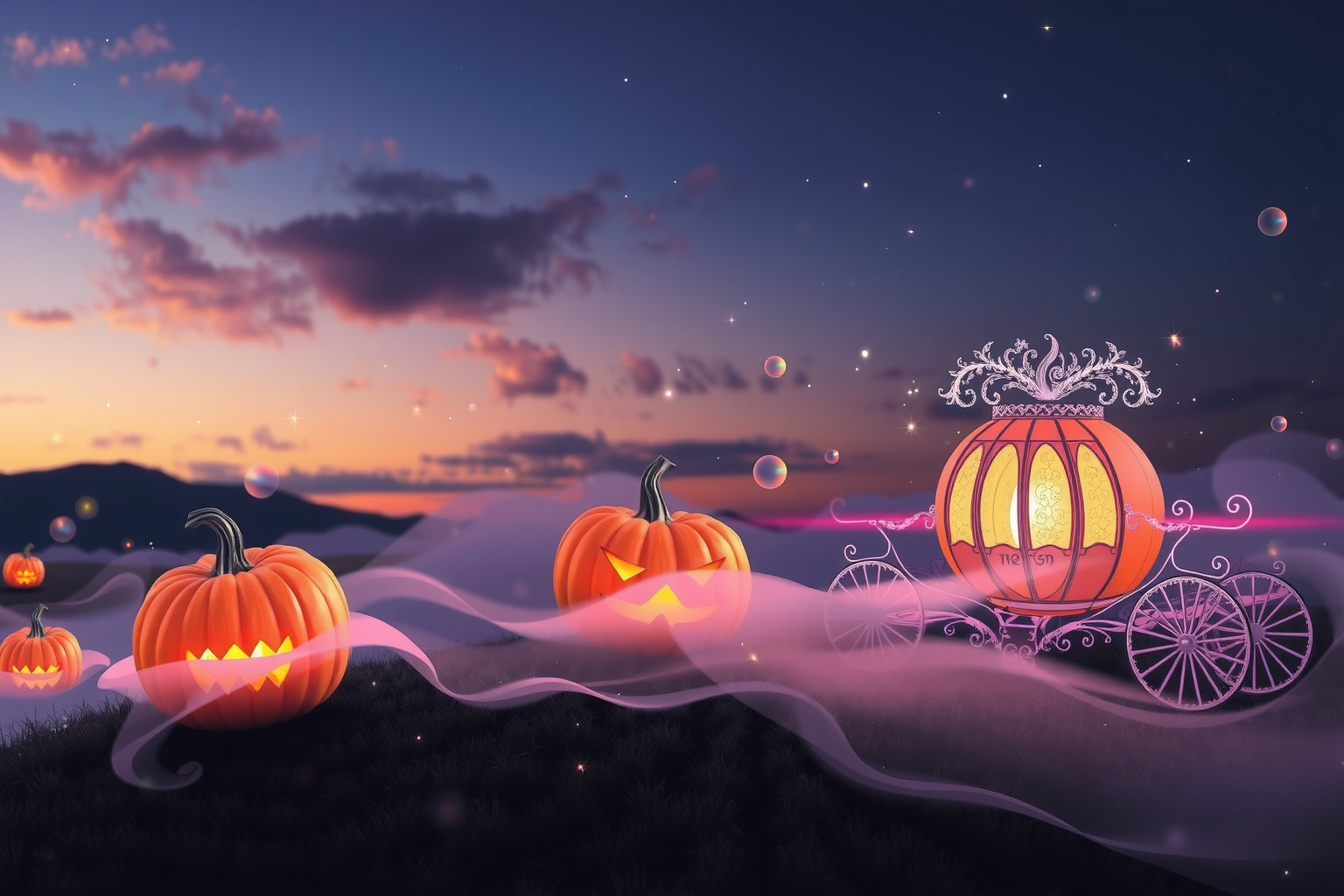Sognare zucche carrozza simboleggia magia e potenziale nascosto.