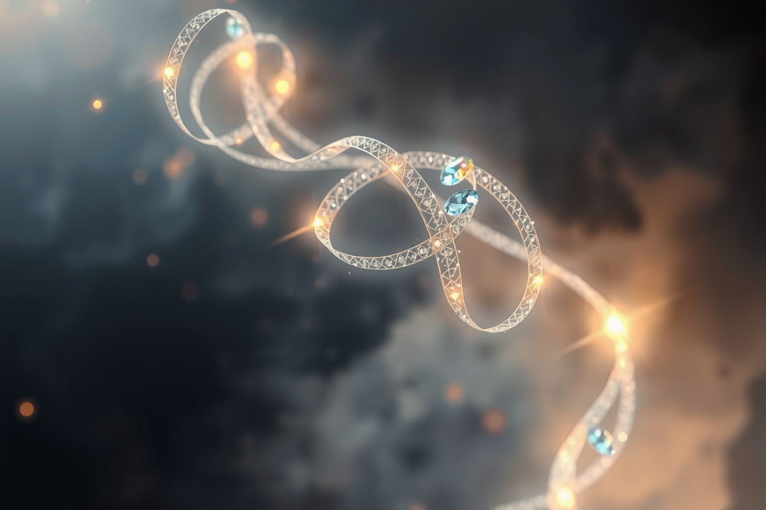 La torsione di un gioiello simboleggia cambiamenti interiori profondi.