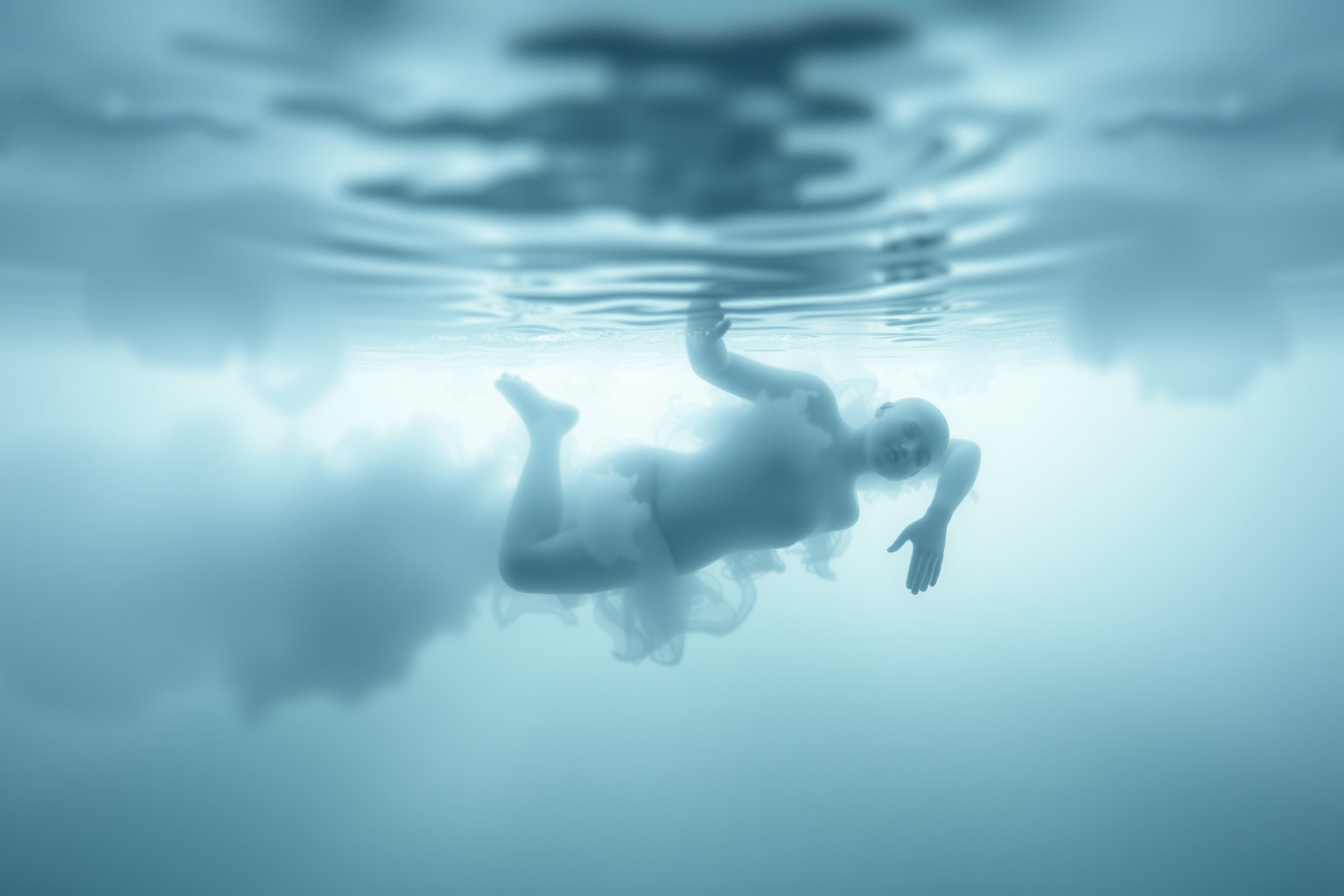 Affondare nei sogni riflette ansie e problemi non risolti interiori.