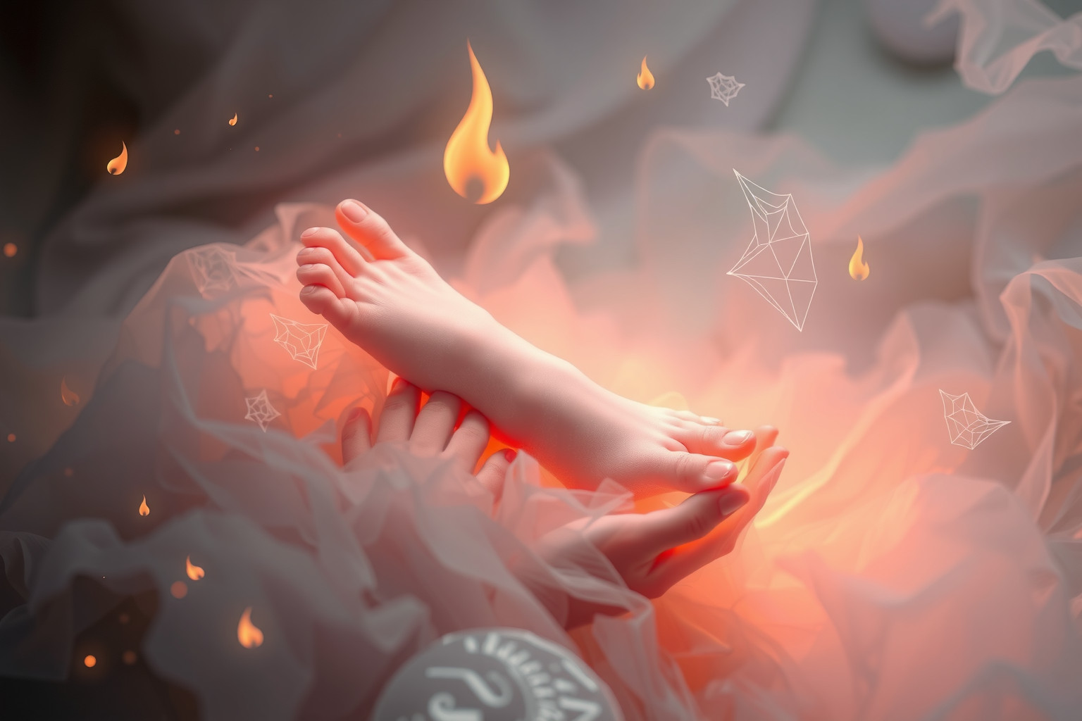 Interpretazioni oniriche della podagra riflettono ansie di immobilità.