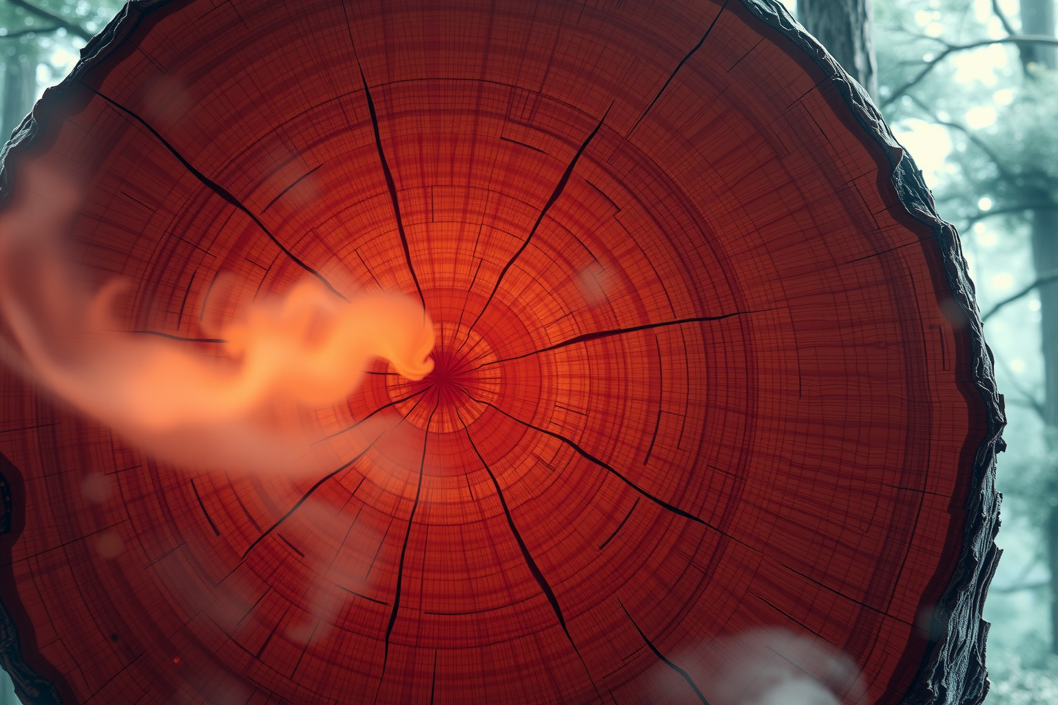 Anelli di crescita larghi indicano anni di abbondanza e prosperità.