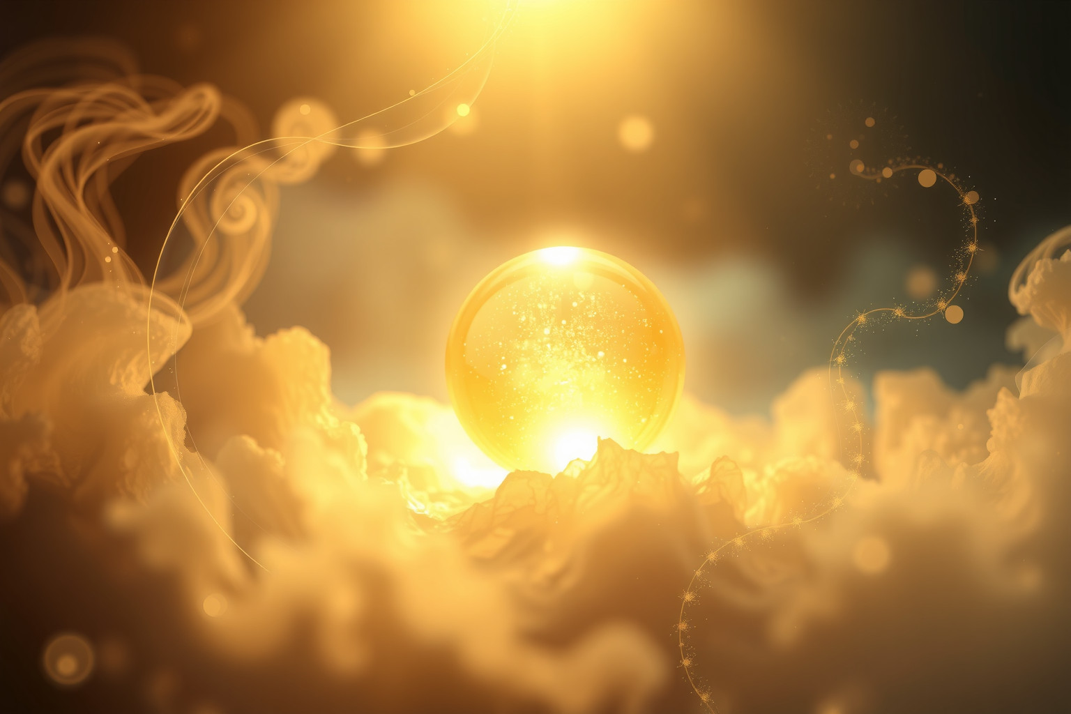 Il bagliore dorato simboleggia successo, ricchezza e aspirazioni elevate.