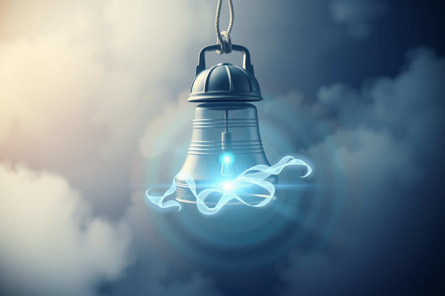 La campana d'allarme incessante simboleggia stress cronico persistente.