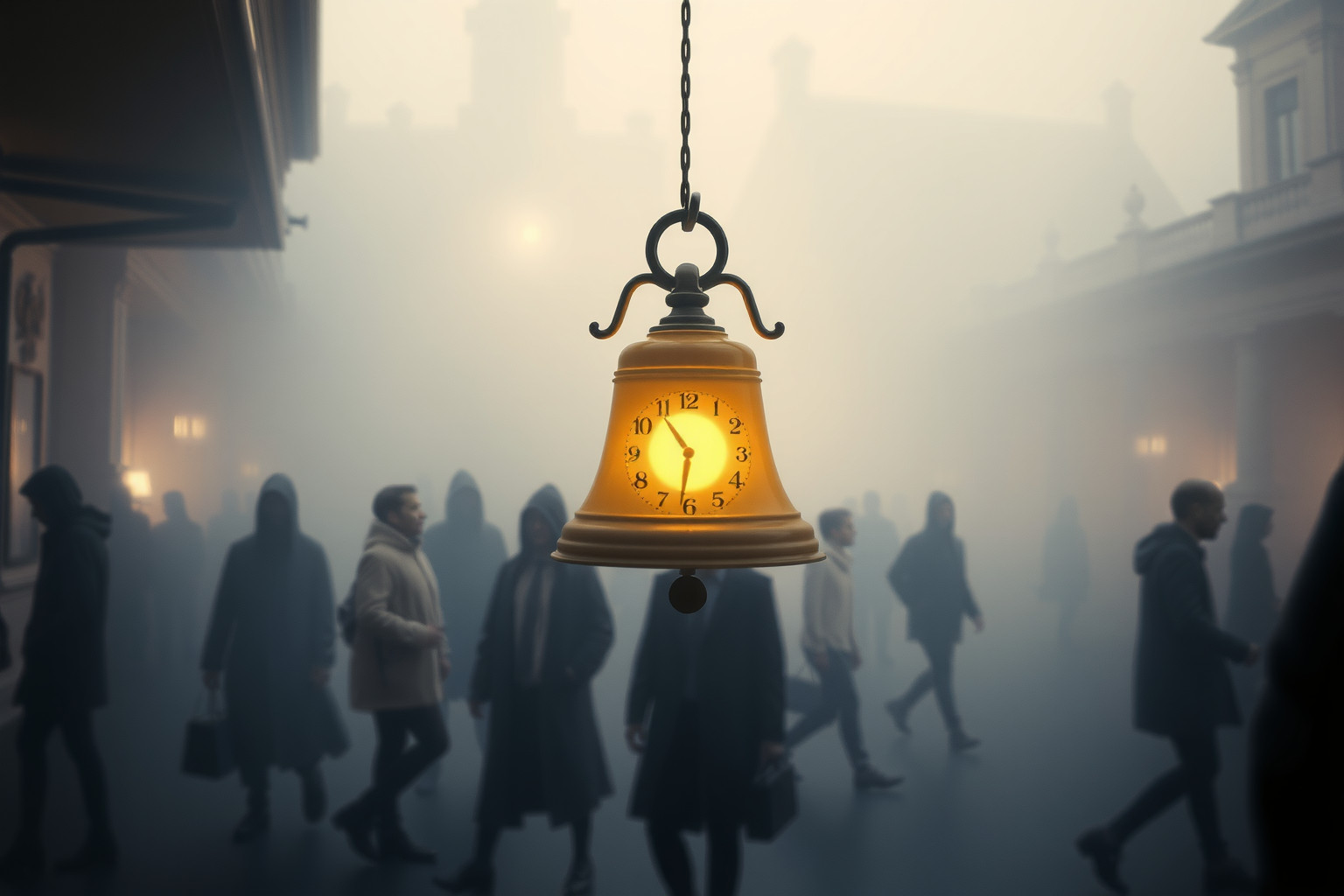 La campana d'allarme simboleggia ansia per il giudizio pubblico.