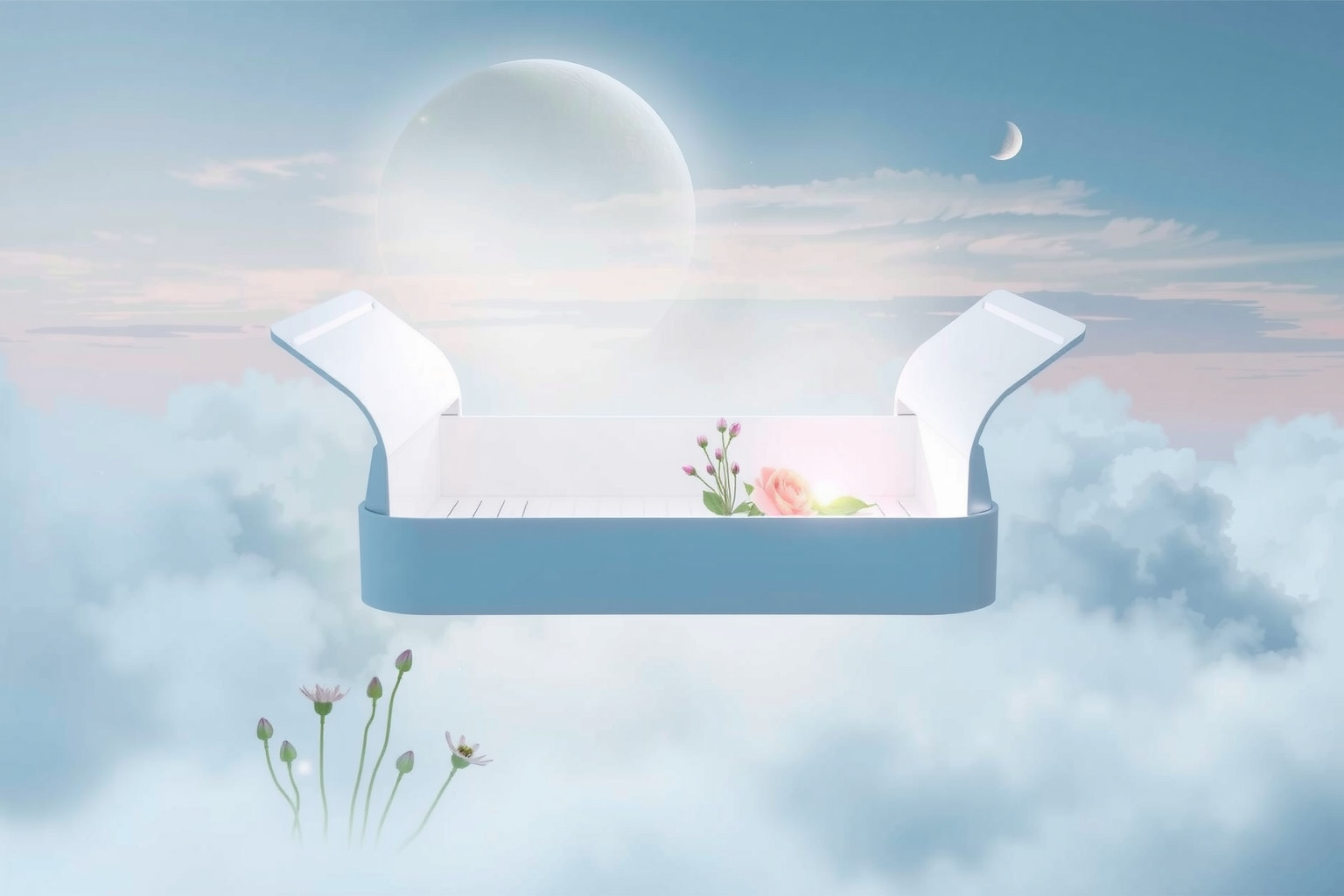 Il cassone bianco simboleggia purezza e nuovi inizi nei sogni.