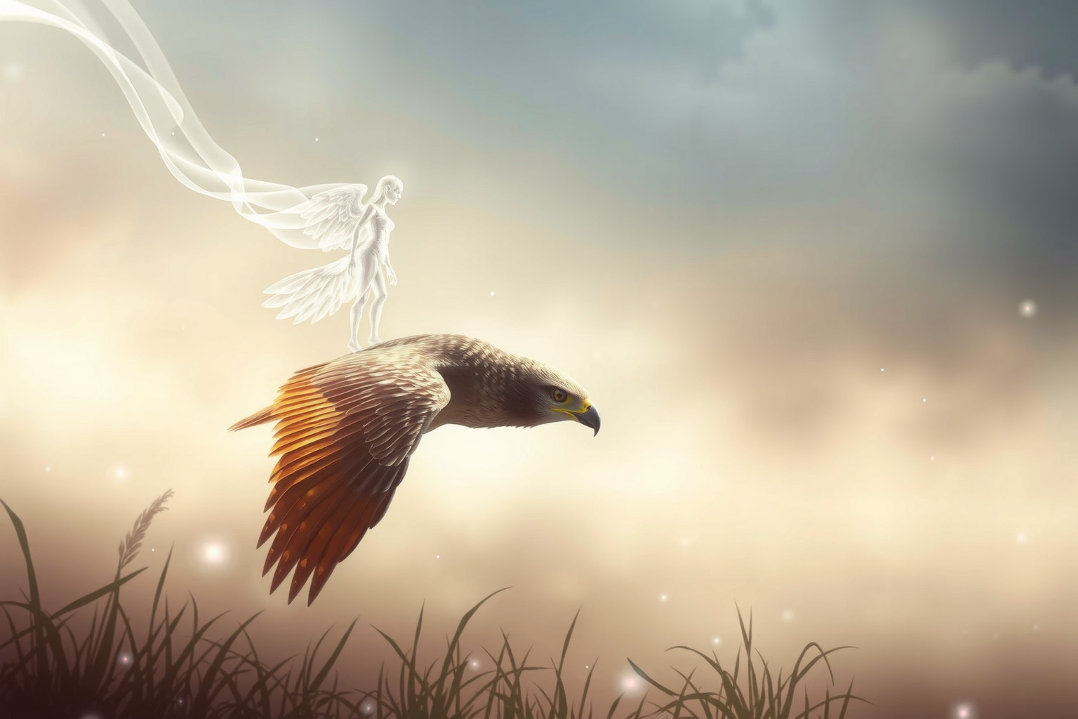 Cavalcare un falco di palude simboleggia potere e libertà interiore.