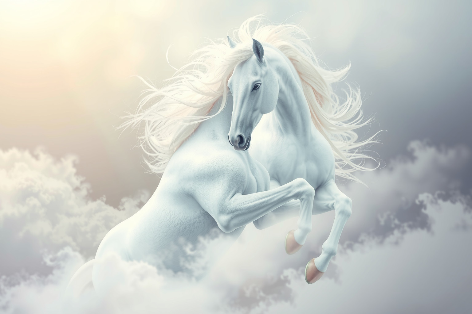 La coppia di cavalli bianchi simboleggia purezza e armonia interiore.