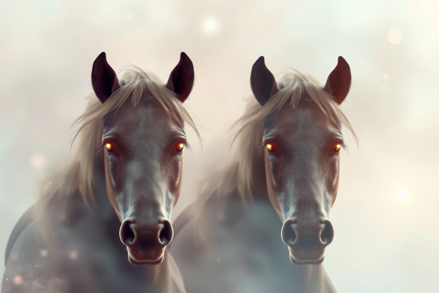 La coppia di cavalli che ti guarda simboleggia connessione e forza.