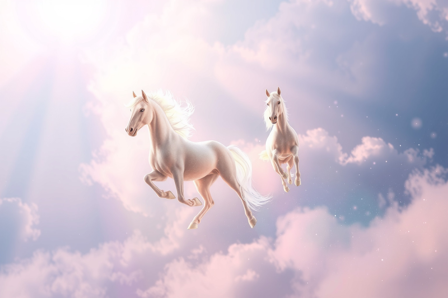 Sognare cavalli che volano simboleggia libertà e potere spirituale.