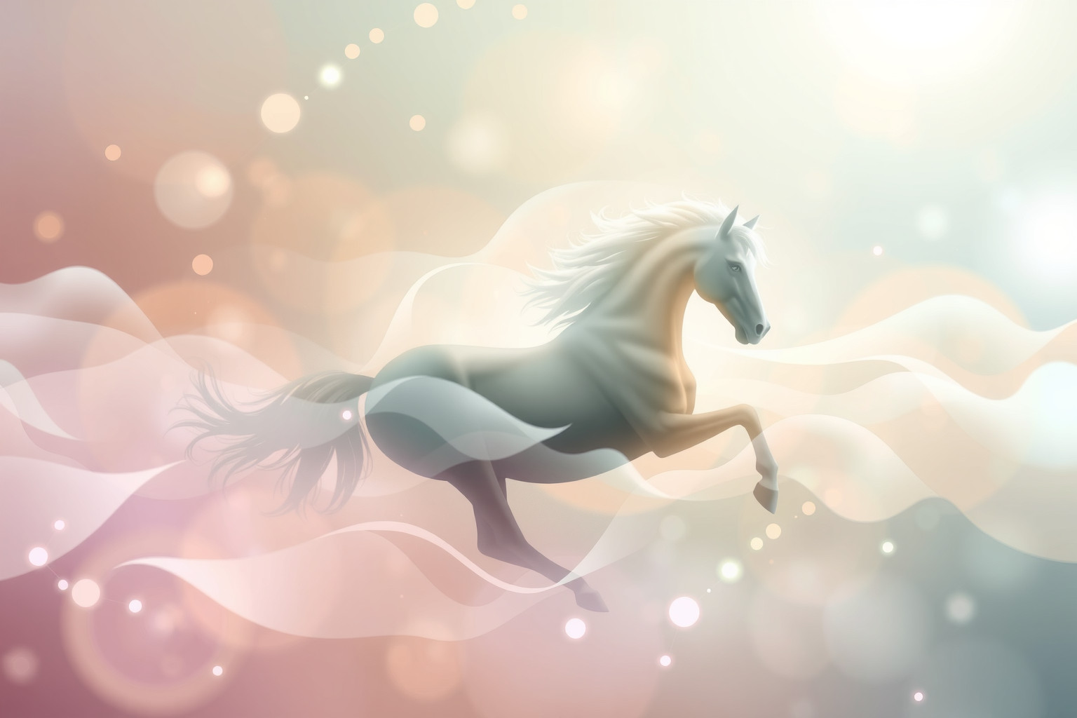 La coppia di cavalli selvaggi simboleggia libertà e forza interiore.