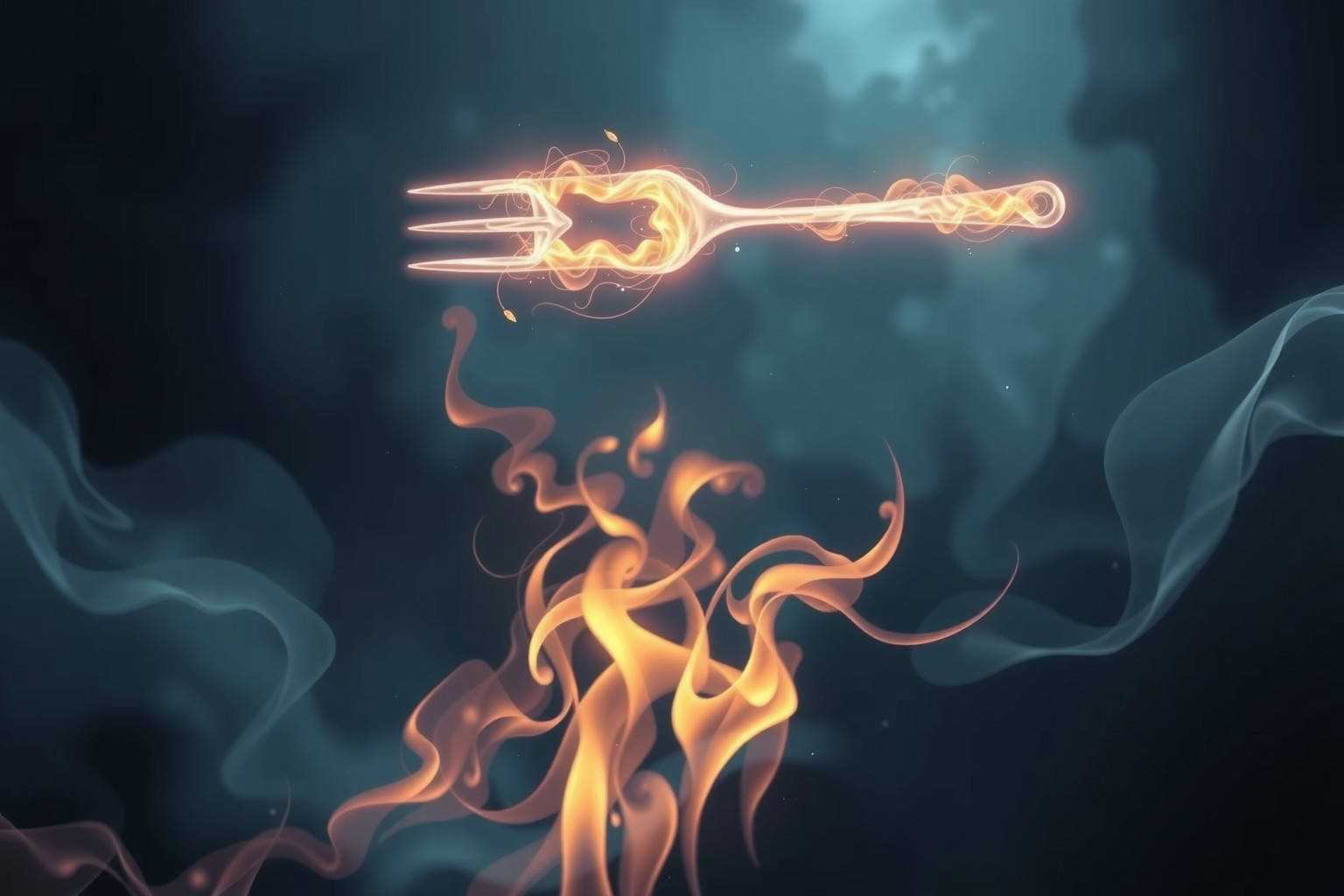 Sognare un forcone per il fuoco simboleggia controllo e trasformazione interiore.