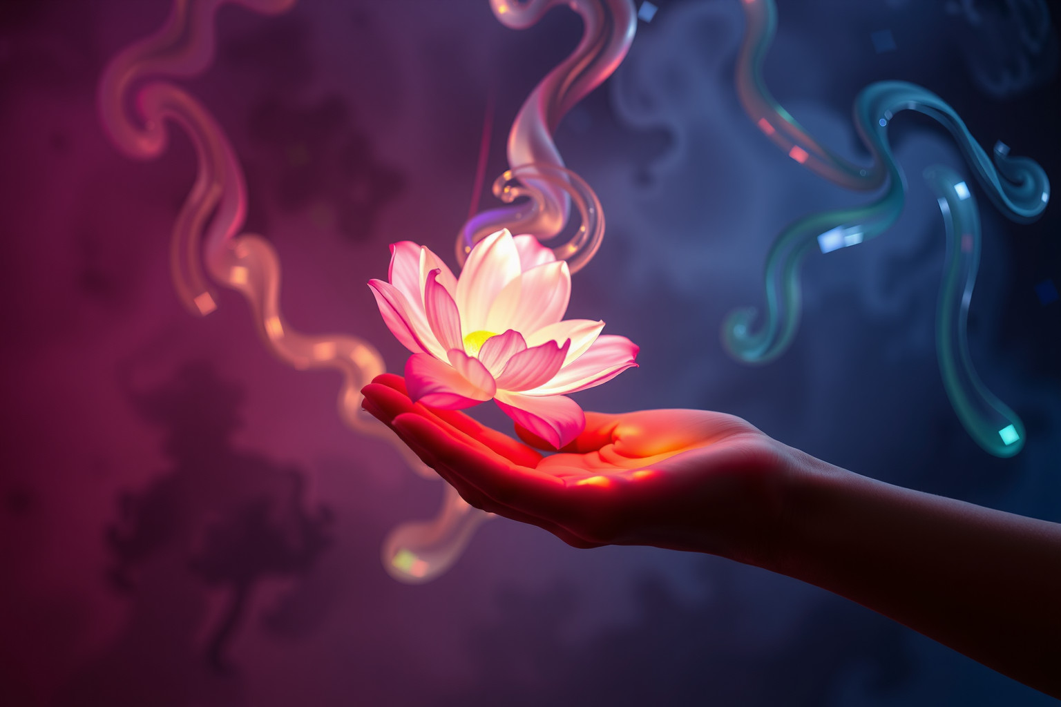 Dipingere un fiorellino riflette emozioni e creatività interiori profonde.