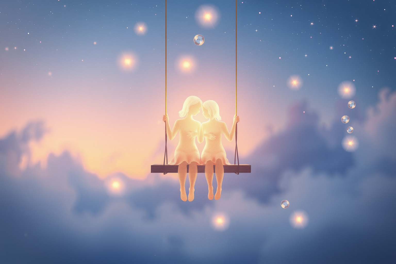 Dondolarsi insieme simboleggia legami emotivi profondi e sostegno reciproco.